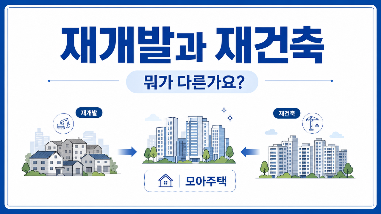 재개발과 재건축 뭐가 다른가요?
