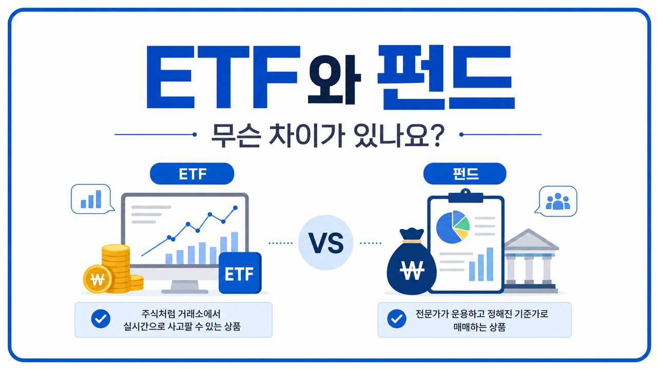ETF와 펀드 무슨 차이가 있나요?