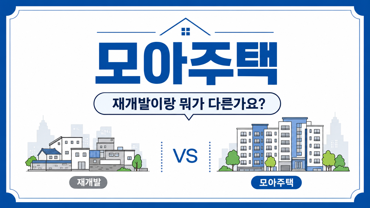 모아주택, 재개발과 뭐가 다른가요?