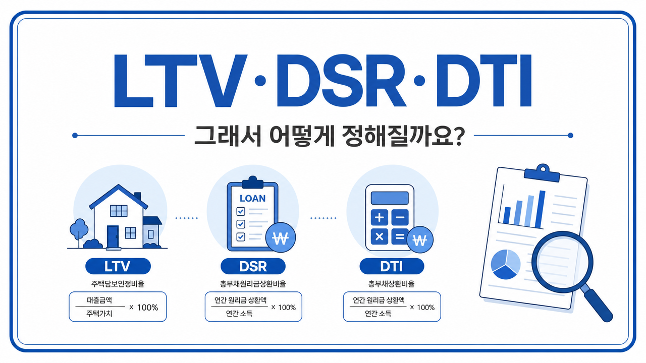 LTV, DSR, DTI 그래서 어떻게 정해질까요?