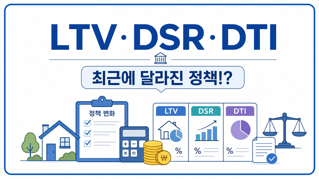 LTV, DSR, DTI 최근에 달라진 정책?