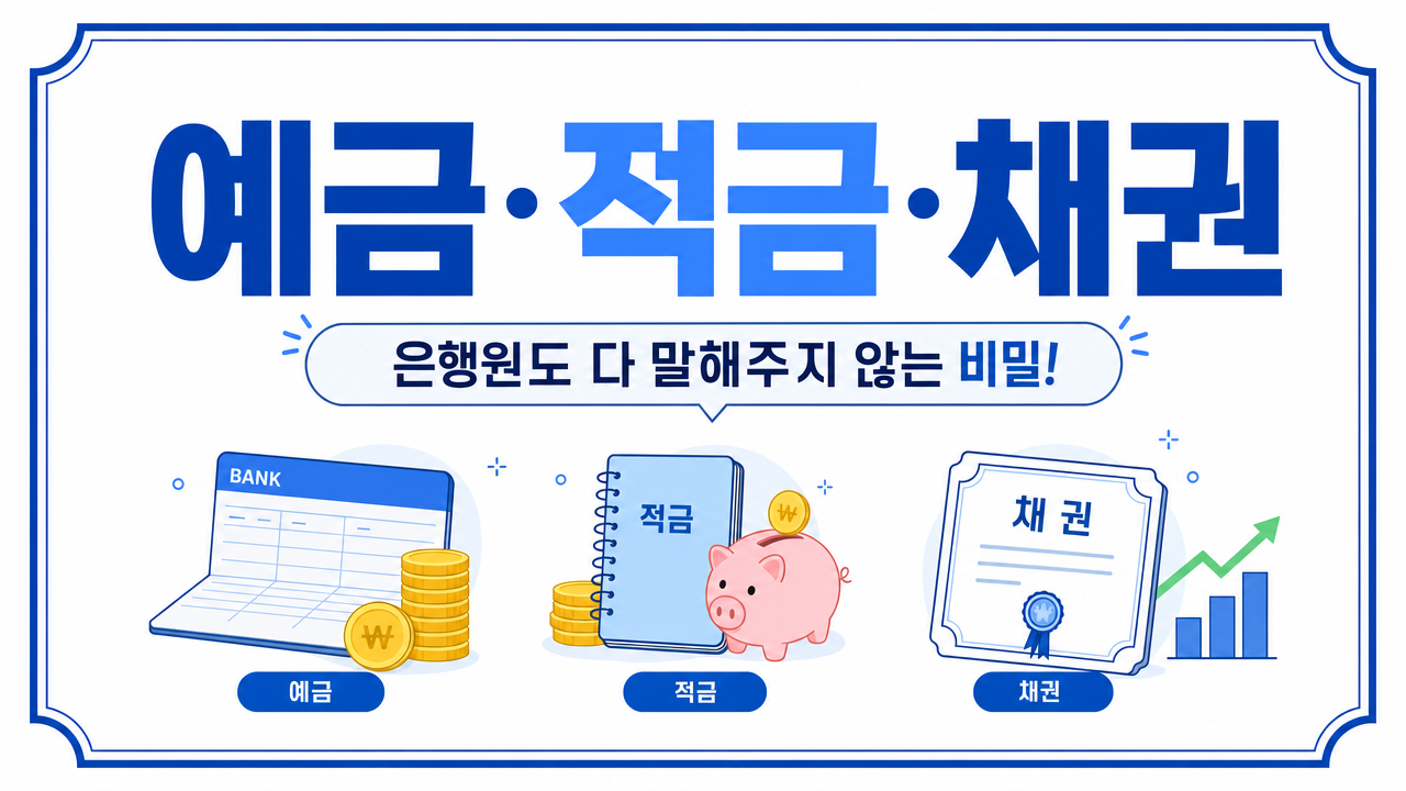 예금? 적금? 채권? 은행원도 다 말해주지 않는 비밀!