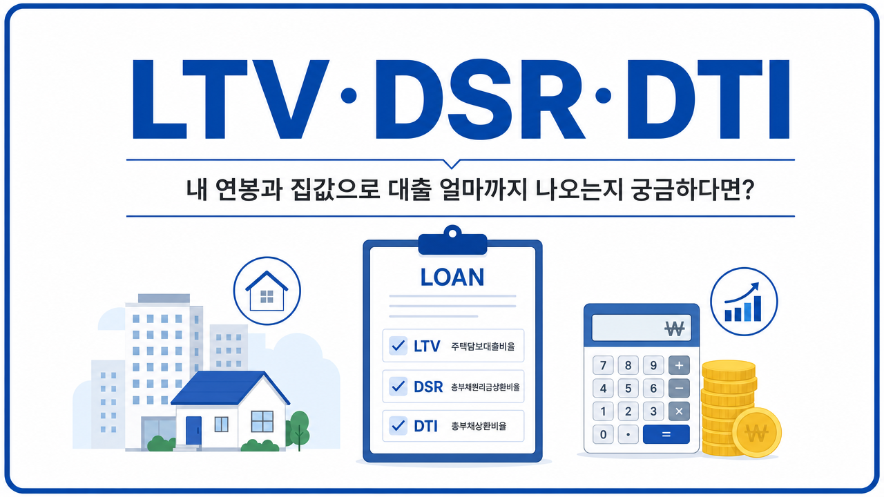 LTV·DSR·DTI : 내 연봉과 집값으로 대출 얼마까지 나오는지 궁금하다면?